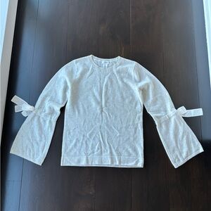 Club Monaco Light Gray Sweater with Ribbon Accents